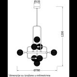 vesta-460-visilica-12xg9-bronzacrna