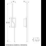 VESTA 470 ZIDNA LAMPA 15W 3000K BRUSENO ZLATO