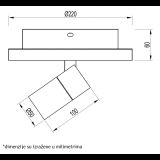 VESTA 477 PLAFONSKA SVETILJKA 12W+5W 3000K BELA