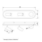 VESTA 479 PLAFONSKA SVETILJKA 18W+2*5W+3W 3000K CRNA