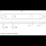 VESTA 480 PLAFONSKA SVETILJKA 34W+2*5W+2*3W 3000K CRNA