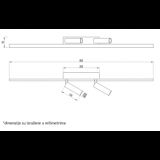 VESTA 481 PLAFONSKA SVETILJKA 22W+2*3W 3000K BRUSENO ZLATO
