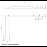 VESTA 484 VISILICA/PLAFONSKA SVETILJKA 33W+2*5W+2*6W 3000K CRNA