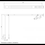 VESTA 484 VISILICA/PLAFONSKA SVETILJKA 33W+2*5W+2*6W 3000K CRNA