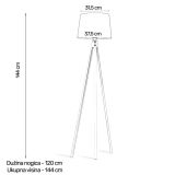 VESTA 501 PODNA LAMPA 1*E27 BORDO