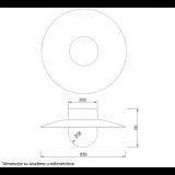 VESTA 535 PLAFONSKA SVETILJKA 8W 3000/4500/6000K TAMNO DRVO/CRNA