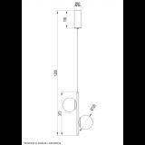 VESTA 541 VISILICA 14W 3000K CRNA/MESINGVESTA 541 VISILICA 14W 3000K CRNA/MESING