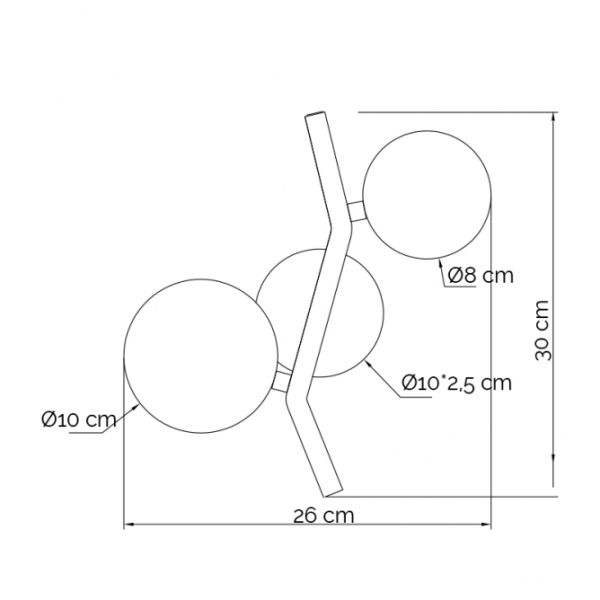 VESTA 559 ZIDNA LAMPA 2*G9 CRNA