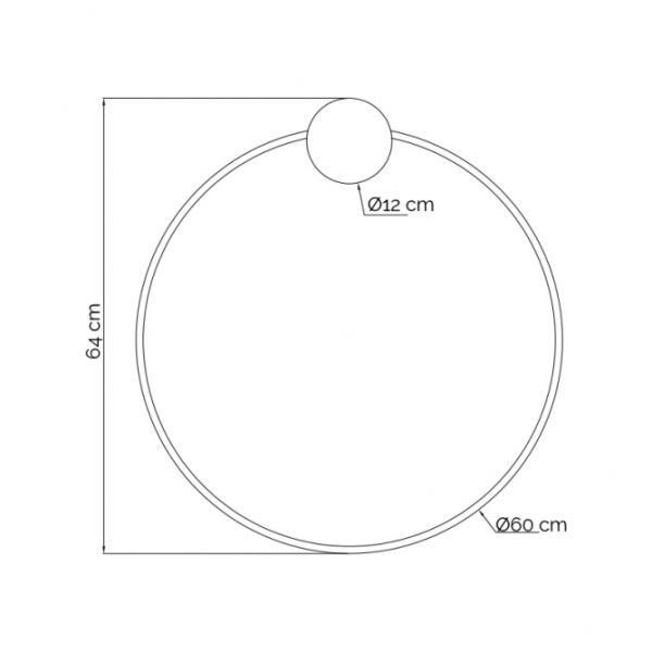 VESTA 566 ZIDNA LAMPA 30W 3000K CRNA/MESING