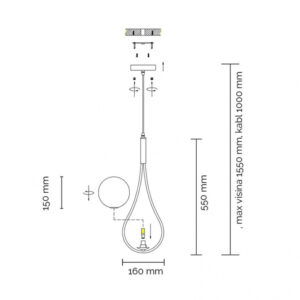 VESTA 574 VISILICA 1*G9 MESING