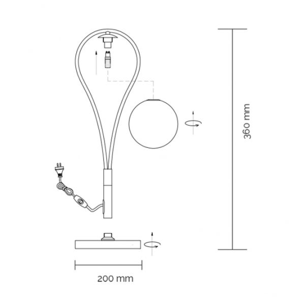 VESTA 577 STONA LAMPA 1*G9 MESING