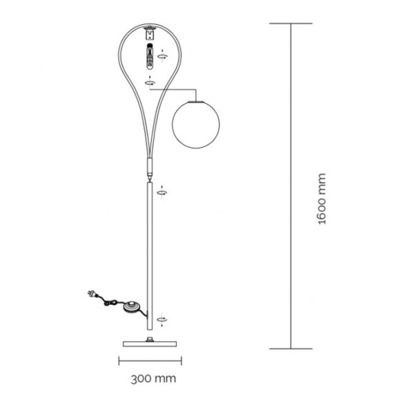 VESTA 578 PODNA LAMPA 1*E27 MESING 1/2