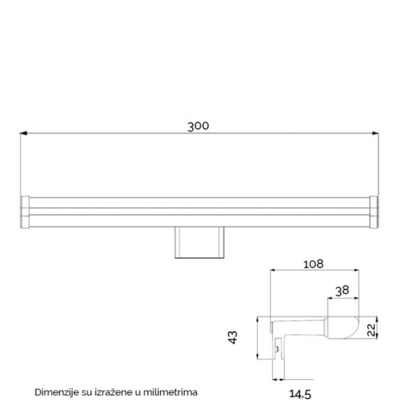 VESTA 590 ZIDNA LAMPA 6W 4000K BELA