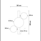 VESTA 599 ZIDNA LAMPA 3*G9 CRNA