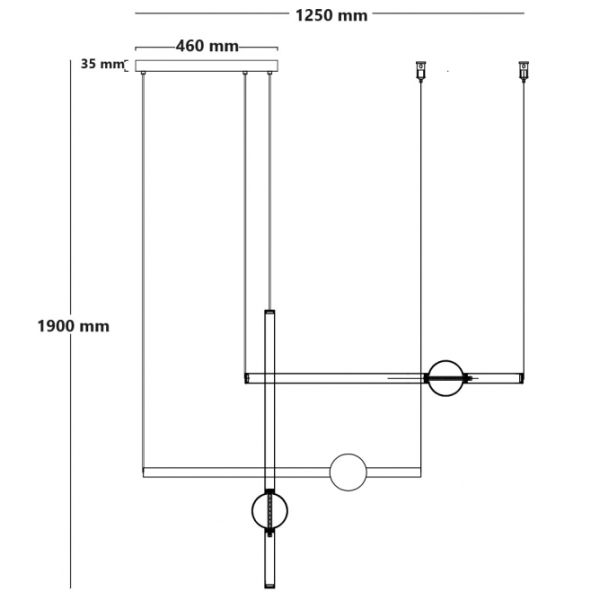 VESTA 608 VISILICA 58W 3000K MESING