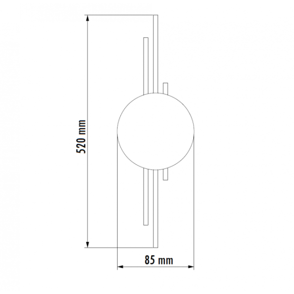VESTA 609 ZIDNA LAMPA LED 10W 3000K MESING