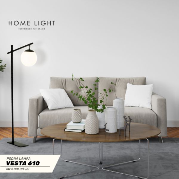 VESTA 610 PODNA LAMPA 1*E27 CRNA