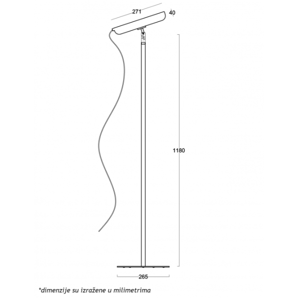 VESTA 635 PODNA LAMPA 24W BELA