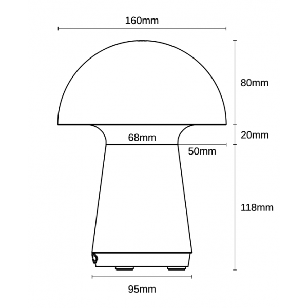 VESTA 652 STONA LAMPA 3W 3000K PUNJIVA BELA