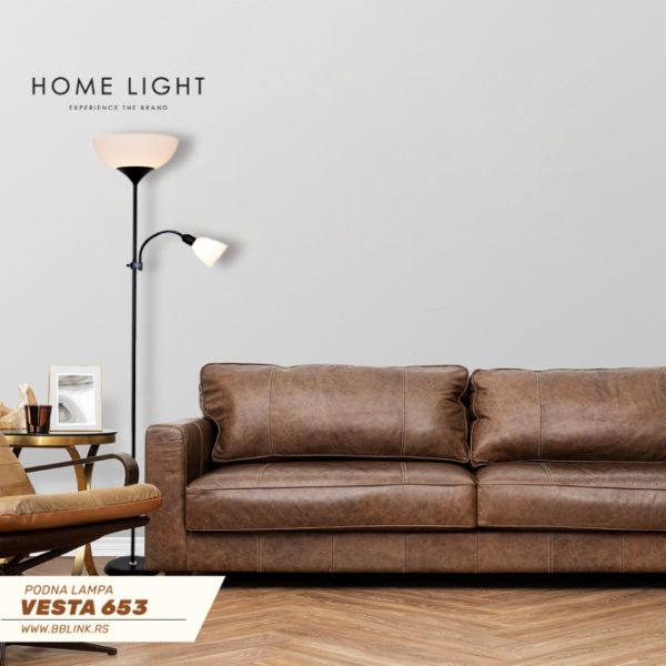 VESTA 653 PODNA LAMPA 1*E27+1*E14 CRNA