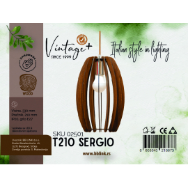 VINTAGE SERGIO T210 VISILICA 1*E27 (O 210 mm, h-330 mm) – SKU02501