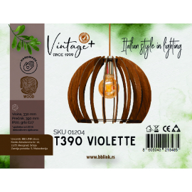 VINTAGE VIOLETTE T390 VISILICA 1*E27 (O 390 mm, h-330 mm) – SKU01205