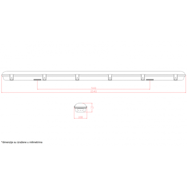 VODODIHT LED LG258A 56W 6500K IP65