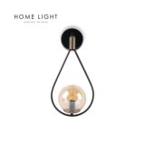 YAGMUR 19012 ZIDNA LAMPA 1*E27 CRNA/MESING